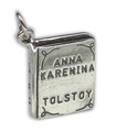 Anna Karenina boek van Tolstoy sterling zilveren bedel .925x1 Boeken bedels