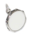 Tamburin charm i sterling silver .925 x 1 Tamburiner musik charm