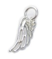 Angel Wing liten charm i sterling silver .925 x 1 Angels Wings berlocker