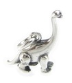 Breloque en argent sterling petit dinosaure Sauropoda .925 x 1 breloques Sauropodes