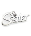 Schwester Sterling Silber Charm .925 x 1 Familie und Schwestern Charms