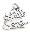 Ciondolo in argento sterling sorellina .925 x 1 ciondoli Famiglia e sorelle