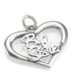 Ciondolo a forma di cuore in argento sterling Big Sister .925 x 1 Charms di famiglia