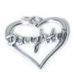 Daughter sterling silver charm pendant .925 x 1 Daughters charms