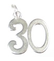 30 sterling silver charm .925 x 1 Birthday Age Number Thirty charms