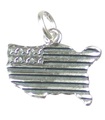 Vereinigte Staaten von Amerika Sterling Silber Charm .925 x 1 USA Charms