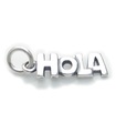 Hola sterling silver charm .925 x 1 Hi Hello Spanish Language charms