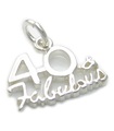 40 e Favoloso charm in argento sterling .925 x 1 40th Birthday Age 40