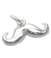 Charm de plata de ley con bigote .925 x 1 Charm de bigotes con bigote