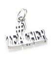 Nummer Eins Lehrer Sterling Silber Charm .925 x 1 Lehrer Charms