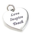 Love Inspire Teach charm in argento sterling .925 x 1 ciondoli per l'insegnamento