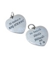 It takes a big heart to teach little minds silver charm Teachers charms