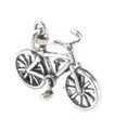 Charm de plata esterlina para bicicleta .925 x 1 Bicicletas para montar y andar en bicicleta