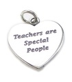 Teachers are Special People hart sterling zilveren bedel .925 x 1