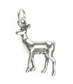 Breloque en argent sterling de cerf .925 x 1 Breloques de biche de cerf