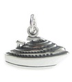 Breloque en argent sterling de bateau de croisière .925 x 1 Breloques de navires de croisière