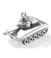 Tank charm i sterlingsilver .925 x 1 Tankar och militära fordons charm