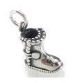 Fashion Boot liten charm i sterling silver .925 x1 Charm för fotgods