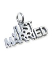 Just Married sterling silver charm .925 x 1  Marriage & Wedding charms