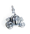 Charm de plata de ley con carro de calabaza .925 x 1 Charms de cuento de hadas