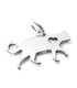 Cat with Heart sterling silver charm .925 x 1 Pussy Cats charms