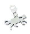 Cat & Heart Sterling Silber Charm mit Clip .925 x 1 Katzen Charms