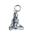 Ciondolo yoga in argento sterling .925 x 1 ciondoli pace e meditazione