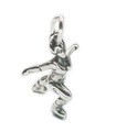 Breloque en argent sterling patineur sur glace .925 x 1 Breloques patineurs de patinage