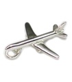 Breloque en argent sterling Jet d'avion .925 x 1 Breloques d'avion d'avion