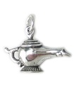 Magic Lamp charm i sterling silver .925 x 1 Genie lampor berlocker