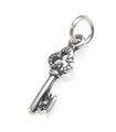 TINY 2D Charm i sterling silver .925 x 1 TINY Keys berlocker