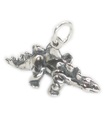 Stegosaurus Dinosaur charm i sterling silver .925 x 1 Dinosaurs charm