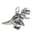 Tyrannosaurus Rex Dinosaur charm i sterling silver .925 x 1 Dinosaurier