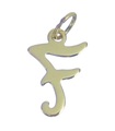 Ciondolo iniziale lettera F in oro giallo 9ct .375 x1 Lettere iniziali charms