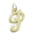 Ciondolo iniziale lettera P in oro giallo 9ct .375 x1 Lettere iniziali charms