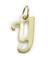 Ciondolo iniziale lettera Y in oro giallo 9 ct .375 x1 lettere iniziali charms