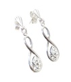 Sterling silver drop earrings .925 x 1 pair