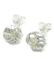 Orecchini a bottone in argento sterling con nodo .925 x 1 paio di nodi a bottone