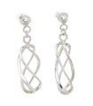 Twist Sterling Silber Ohrringe .925 x 1 Paar baumeln Tropfen baumelt