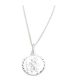 Pendentif en argent sterling Saint Christophe sur une chaîne de 16 pouces .925