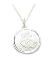 Saint Christopher sterling zilveren hanger aan een 16 inch ketting .925