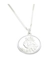 Pendentif en argent sterling de Saint Christophe sur une chaîne de 18 pouces .925