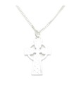 Celtic Style Cross .925 op een sterling zilveren 18 inch collier