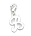 Buchstabe B Initial Sterling Silber Charm auf 9mm Clip .925 x 1