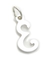 Lettera E iniziale charm in argento sterling .925 x1 Lettere iniziali charms