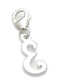 Lettera E Ciondolo iniziale in argento sterling su clip da 9 mm .925 x1