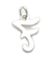 Lettera F iniziale charm in argento sterling .925 x1 lettere iniziali charms