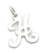 Letter H Initial sterling silver charm .925 x1 Letters Initials charms
