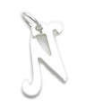 Lettera N iniziale charm in argento sterling .925 x1 lettere iniziali charms