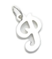 Lettera P Charm iniziale in argento sterling .925 x1 Lettere iniziali charms